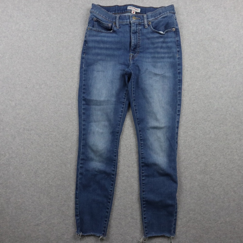 Lucky Brand Jeans Womens 6/28 A Bridgette‎ High Rise Skinny Raw Hem Denim Blue
